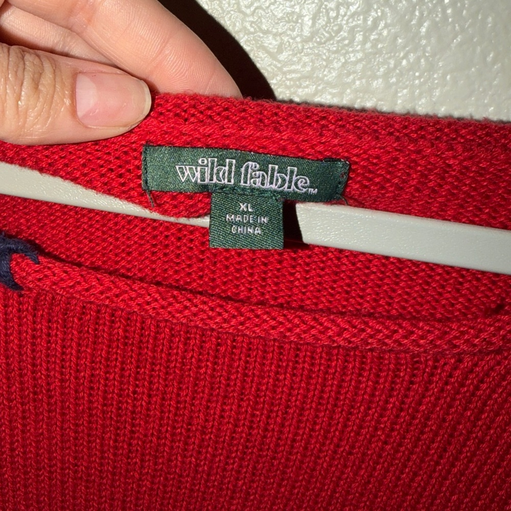 Wild Fable Red Lobster Knit Sweater Coastal Graphic Size XL - Picture 4 of 6